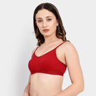 वीमेन सॉलिड ब्रा, मरून, small image number null